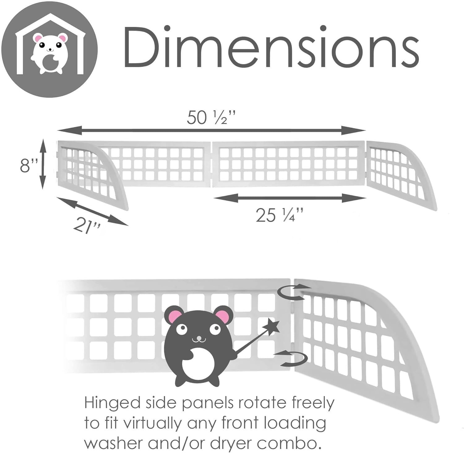 Haus Maus Laundry Guard magnetic base detail showing sturdy magnets on metal surface