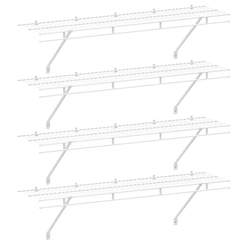 HAUSHOF closet shelves wall-mounted 4-pack for organized closet storage