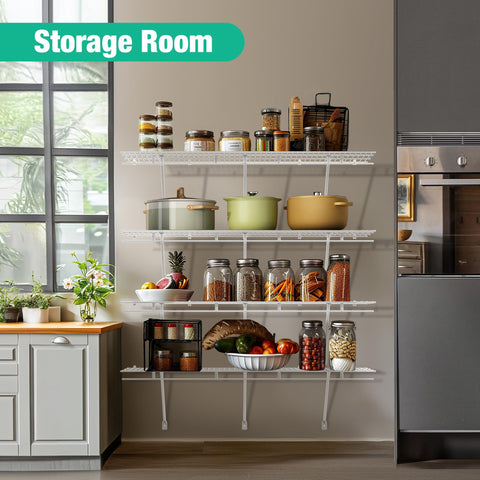 HAUSHOF modern wire shelves suit walk-in closets and pantries.