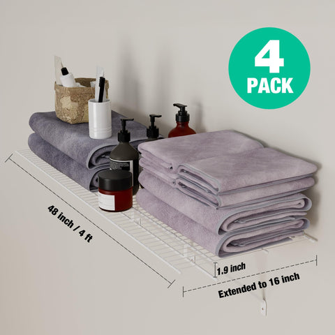 Haushof wall-mounted wire shelves kit for easy installation on walls