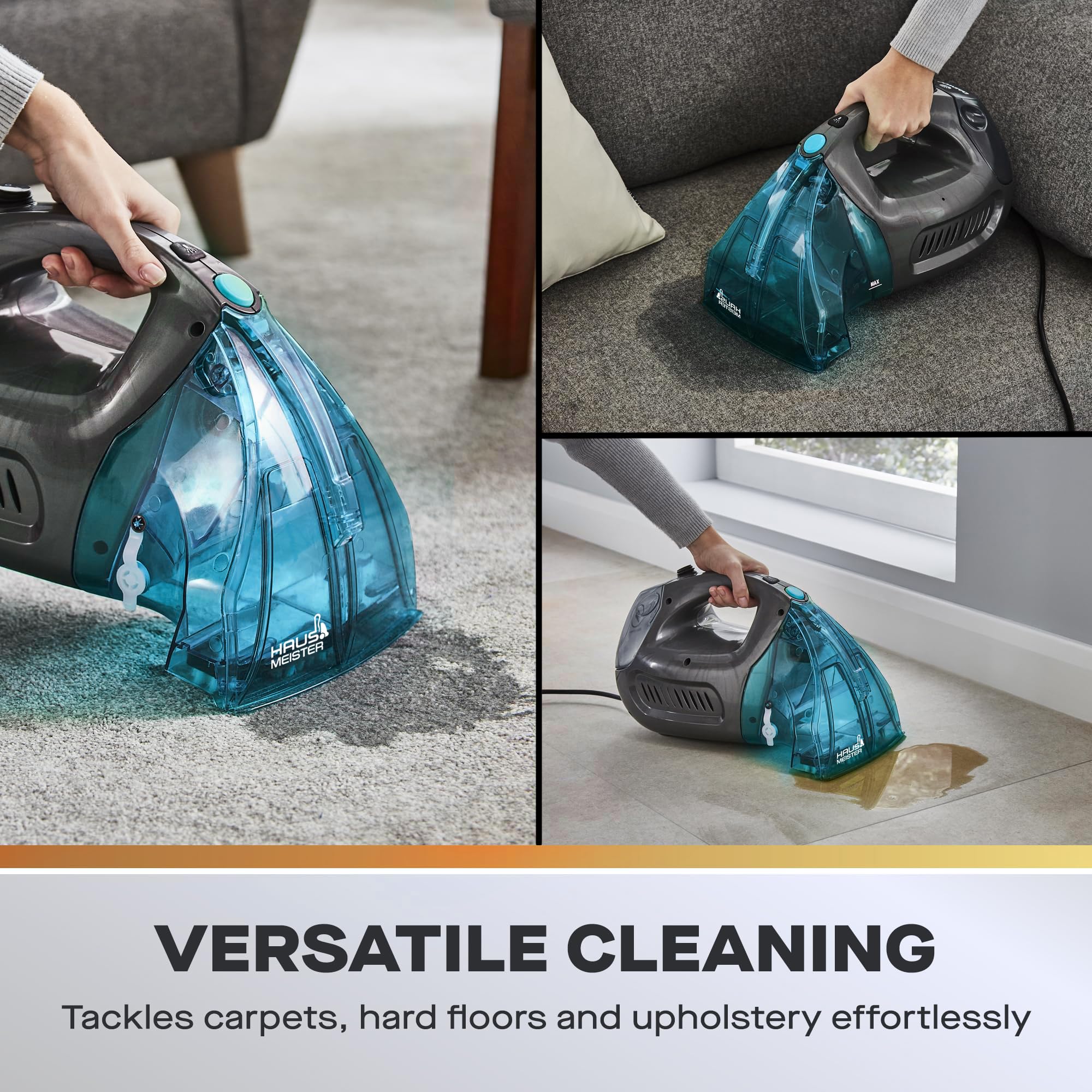 Hausmeister Hydroflex lightweight design, under 5 lbs for stairs and portable cleaning.