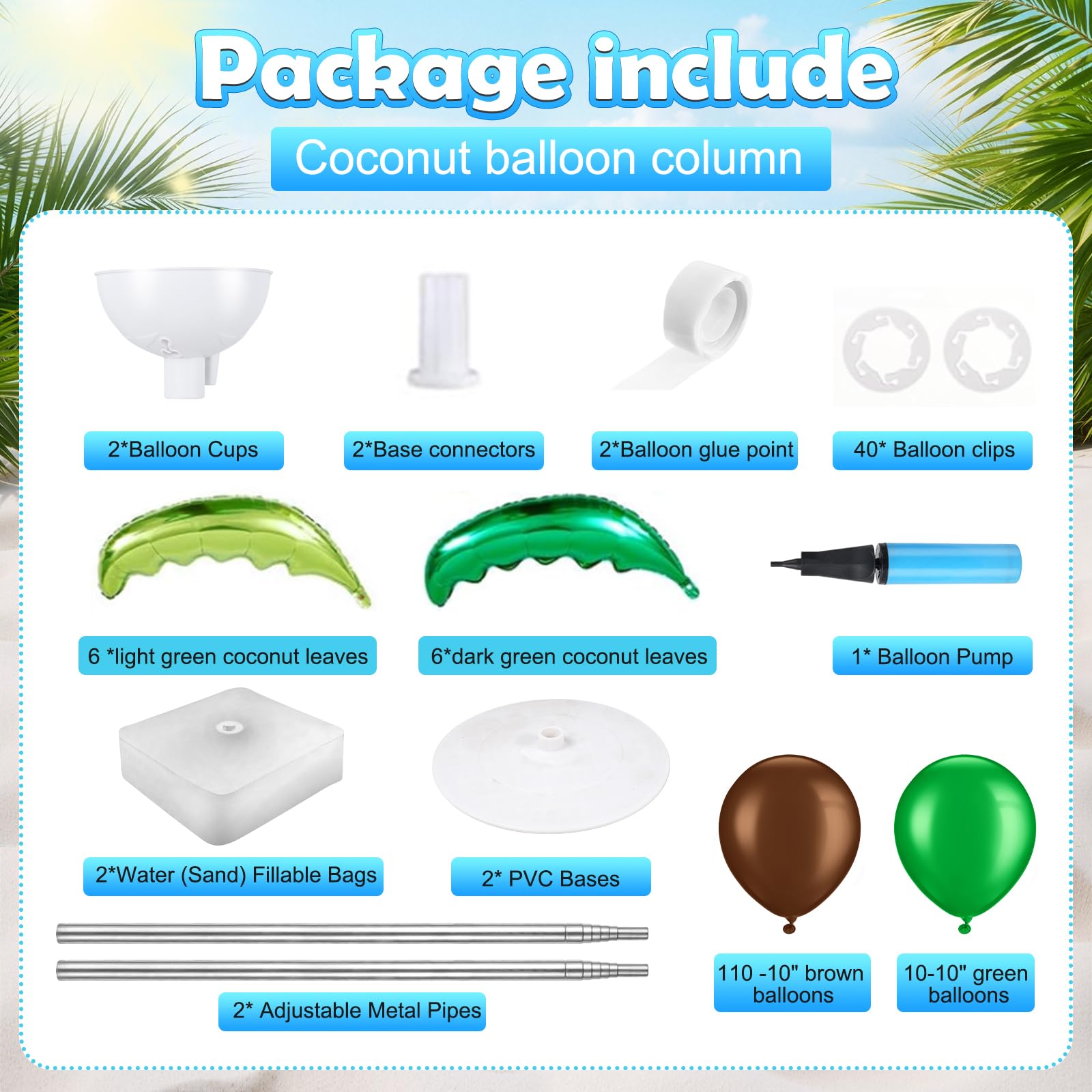 Hauwellter coconut balloons bring festive island vibes to parties.