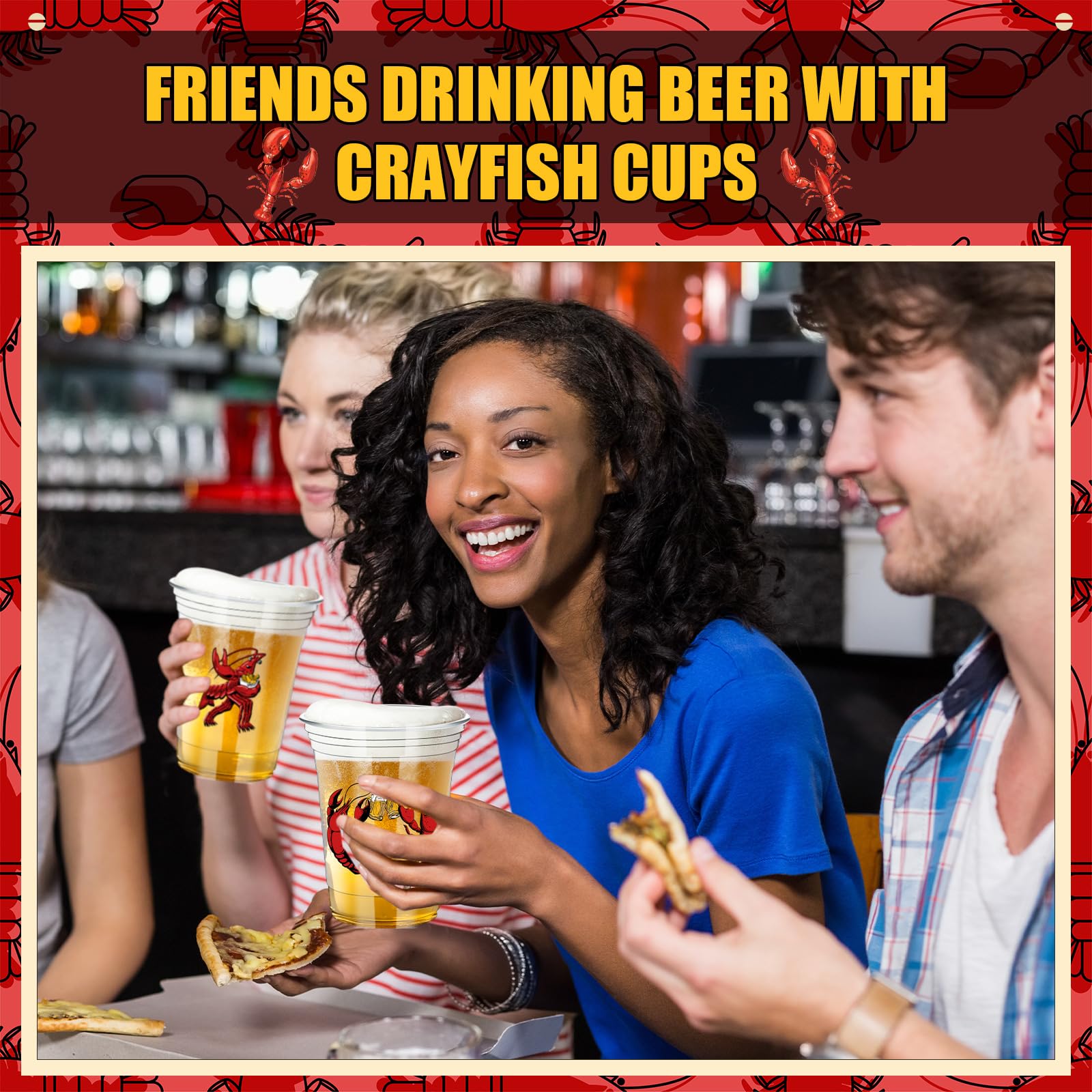Havawish 48-pack plastic cups ensure enough for big crawfish boils.