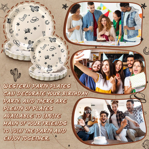 Havawish disposable dinner set simplifies cleanup after a lively western celebration