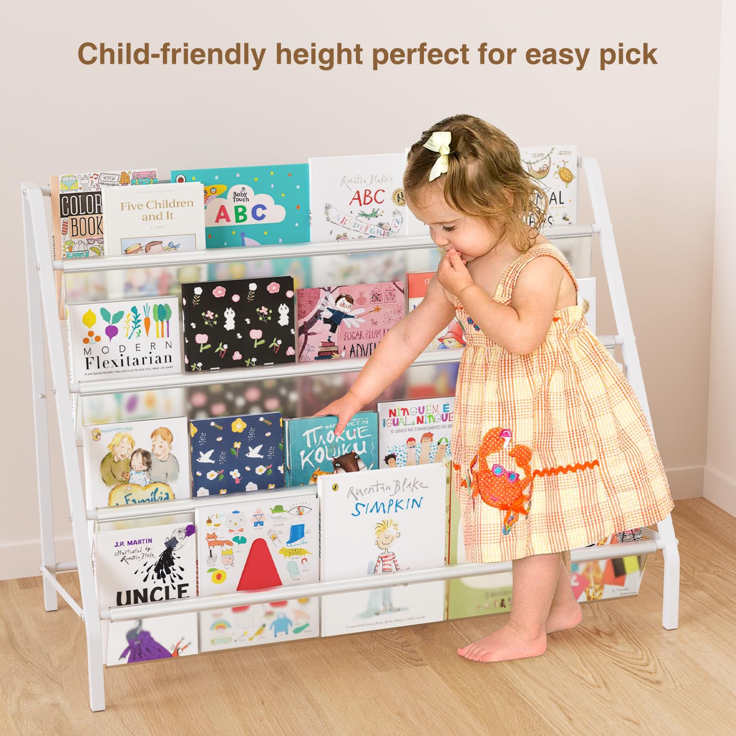 HAVEDAWN shelves with books illustrating clear visibility and independent access