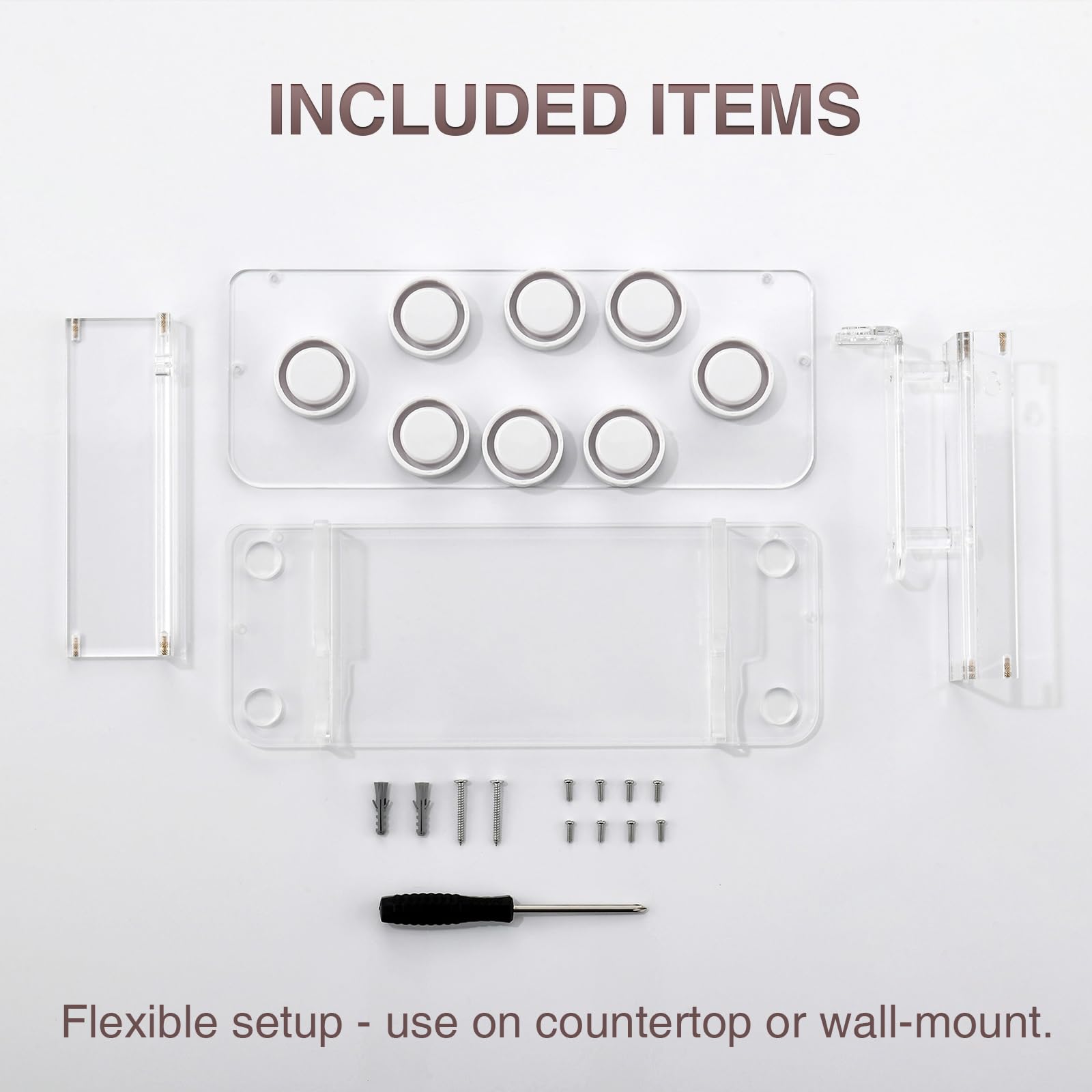 HAVICATO clear acrylic finish blends with décor while displaying tools.