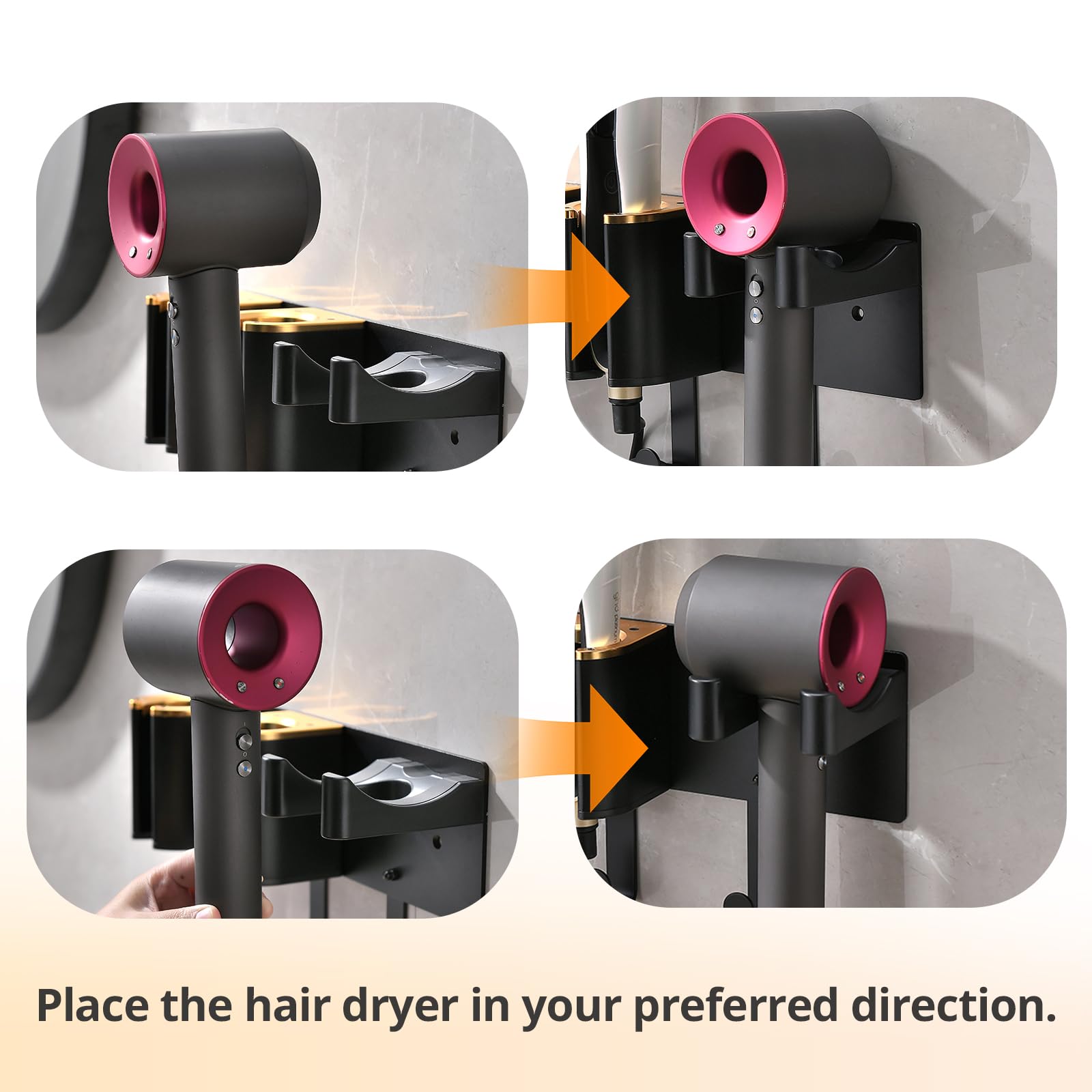HAVICATO wall-mount flat iron slot, tidy setup and safe storage.
