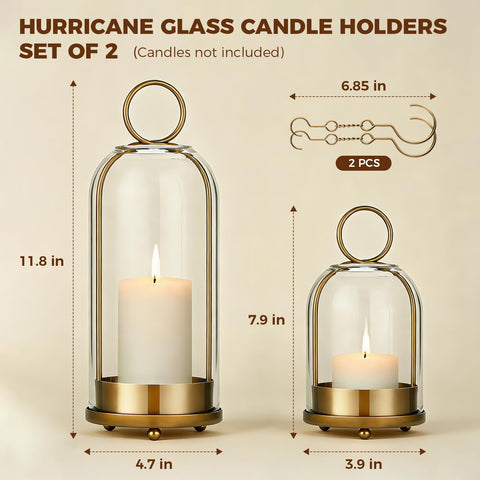 Havmorph hurricane glass small candle holder adds layered height to any centerpiece