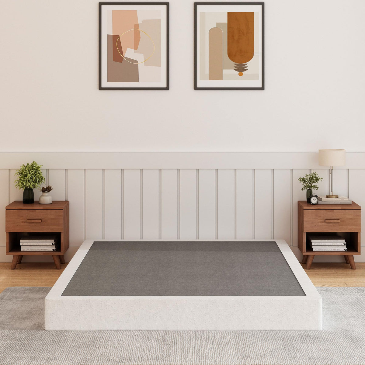 HAVONIZD 7-inch queen box spring with steel frame for heavy mattresses.