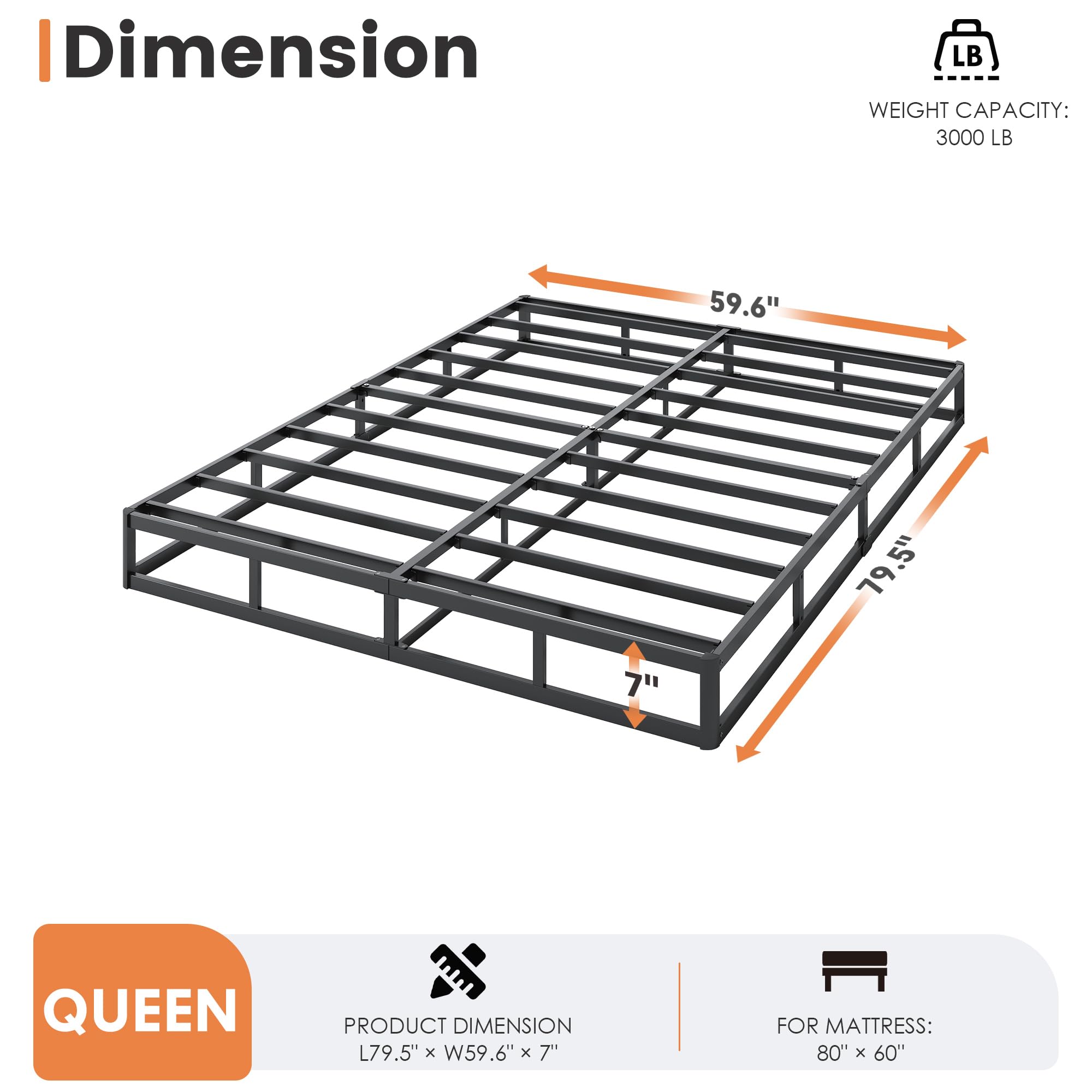 HAVONIZD queen box spring demonstrates easy assembly.