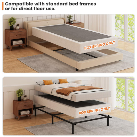 HAVONIZD twin box spring compatibility works with foam, latex, hybrids.
