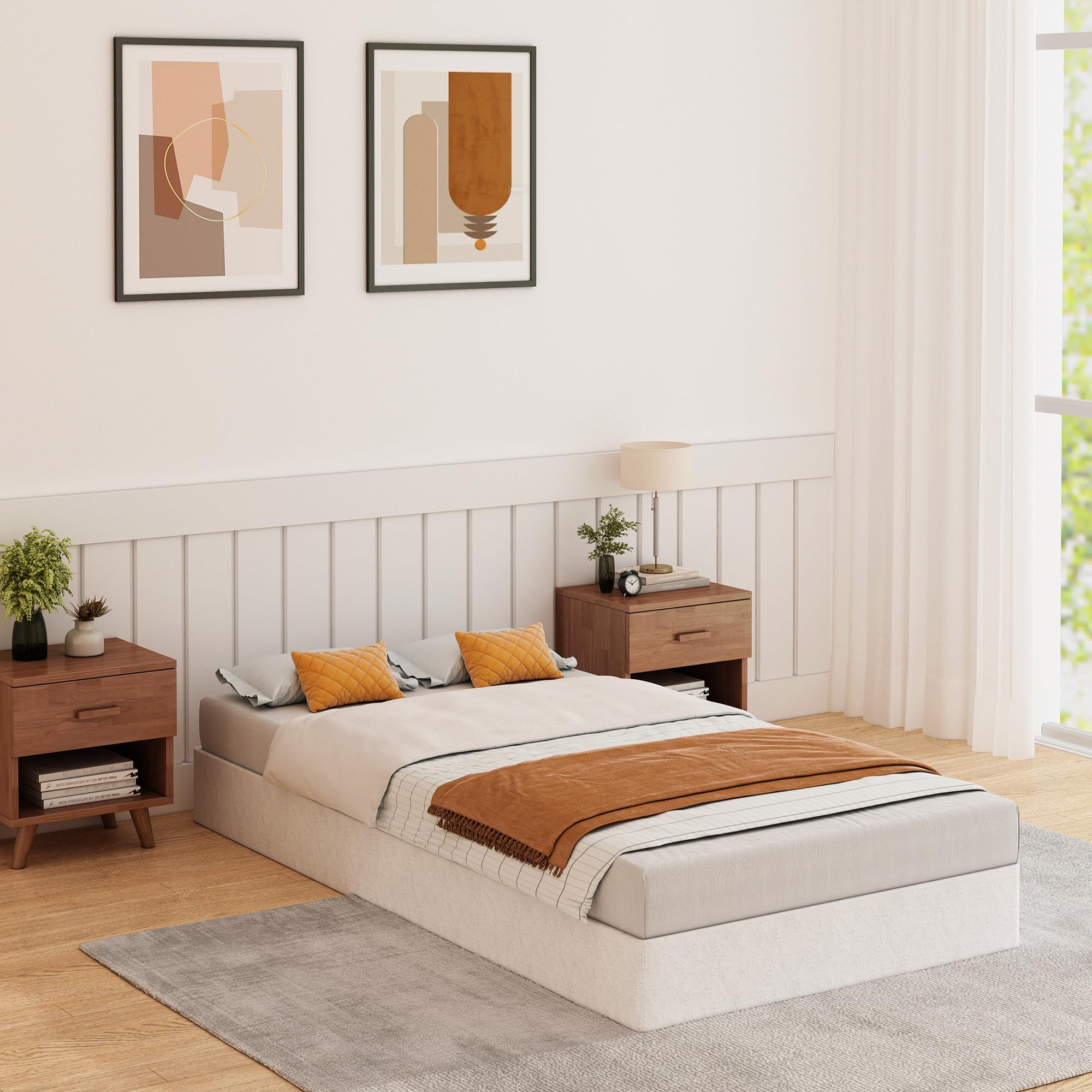 HAVONIZD fits on standard frames or on the floor for versatility.