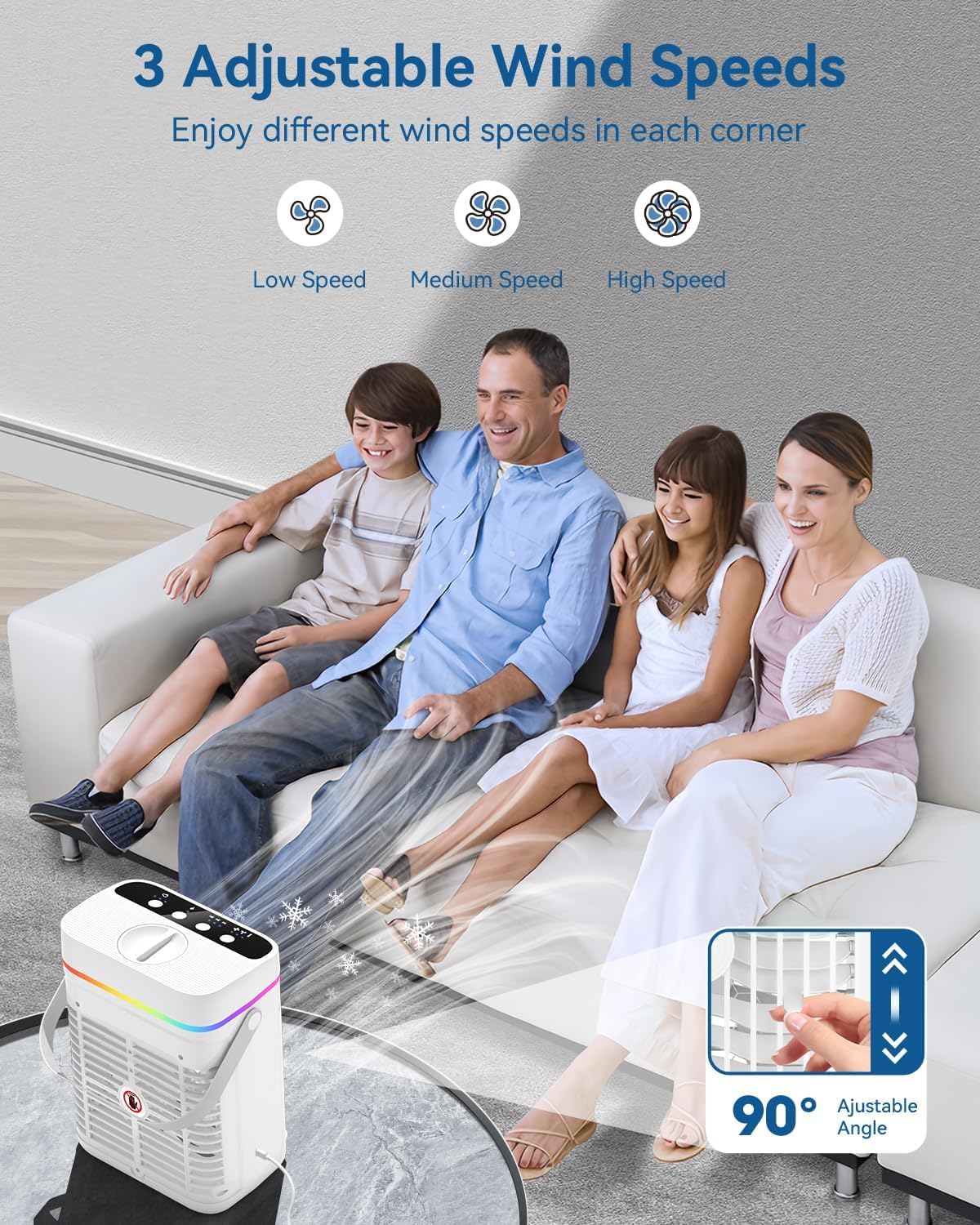 HAWANA 1250ml water tank enables longer misting sessions