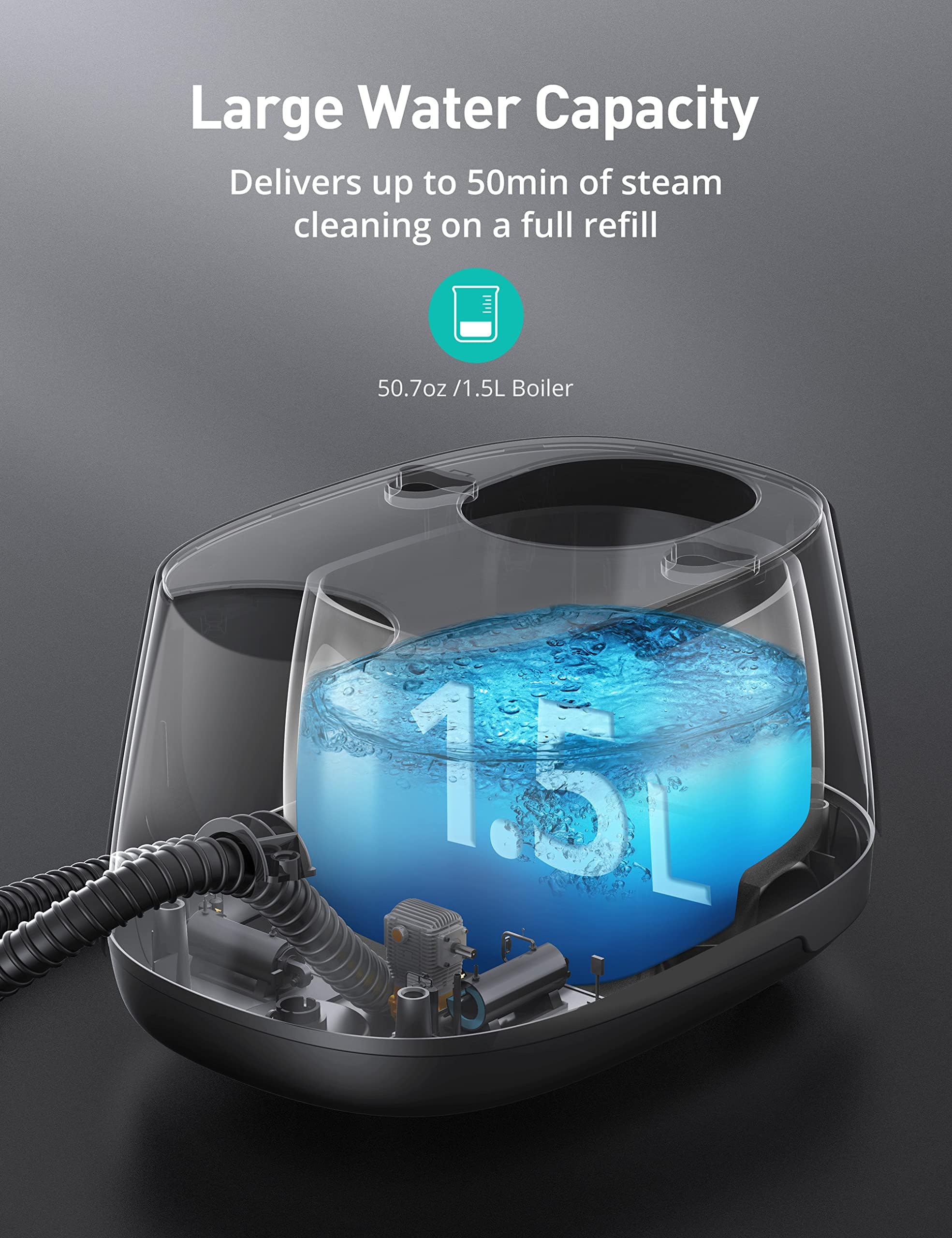 HawKam with 21 attachments expands cleaning versatility for floors, upholstery, and glass.
