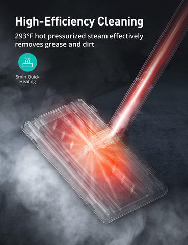 HawKam steam cleaner delivers rapid 293°F steam to tackle grime.