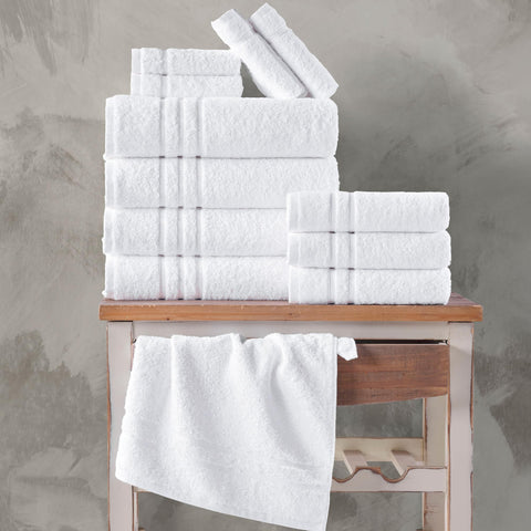 Hawmam Linen towels showcase double-stitched edges for lasting durability.