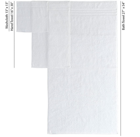Hawmam Linen white towels in a clean bathroom scene for spa-like ambience