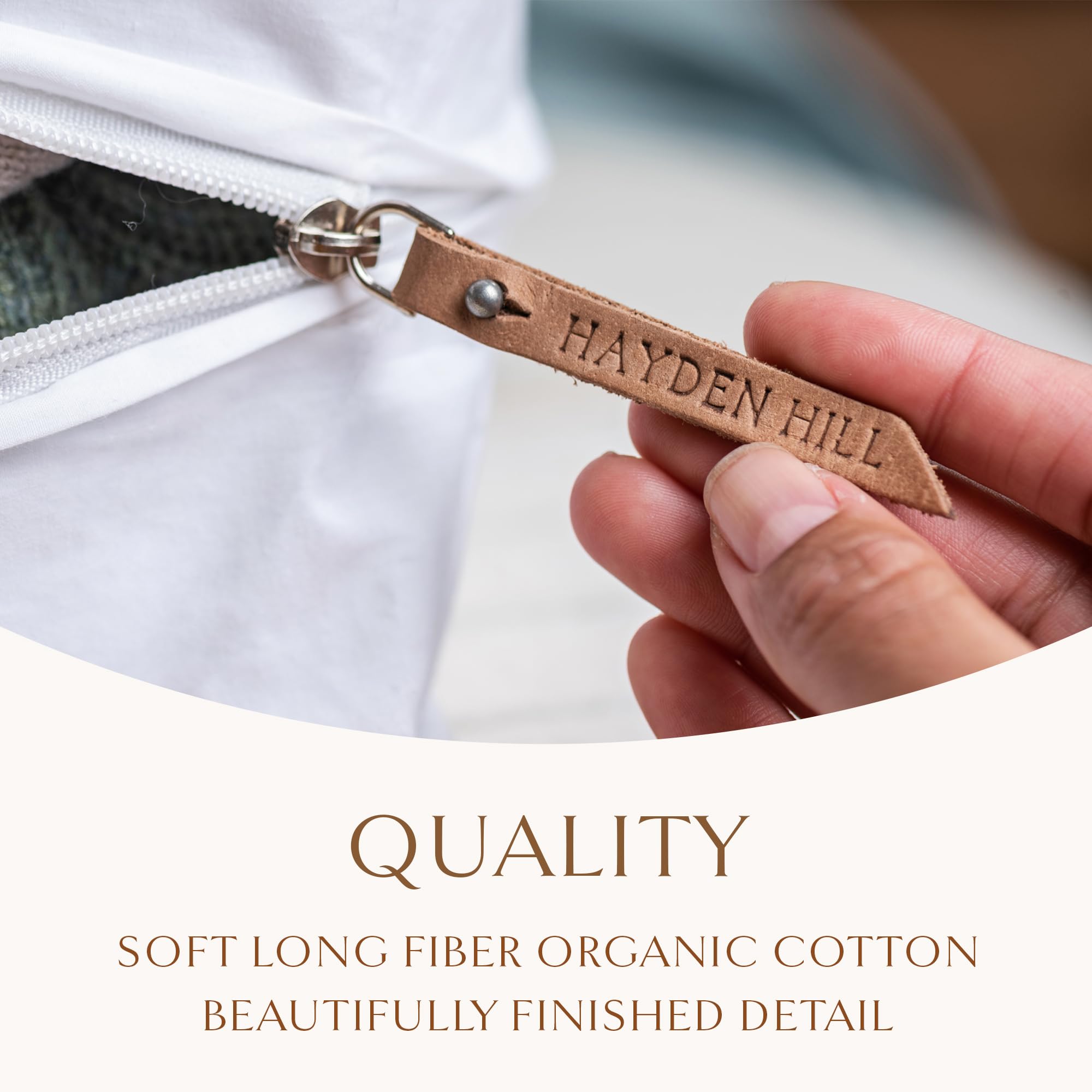 Hayden Hill soft organic cotton fabric providing breathable storage
