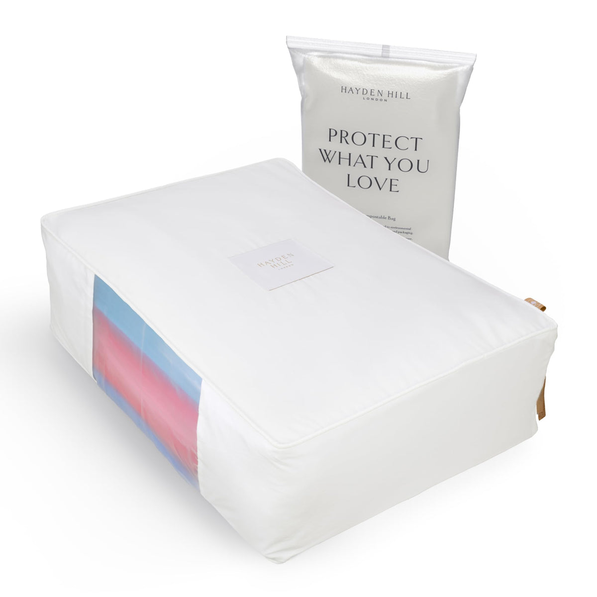 Hayden Hill sweater and blanket bag protecting garments and keeping them organized