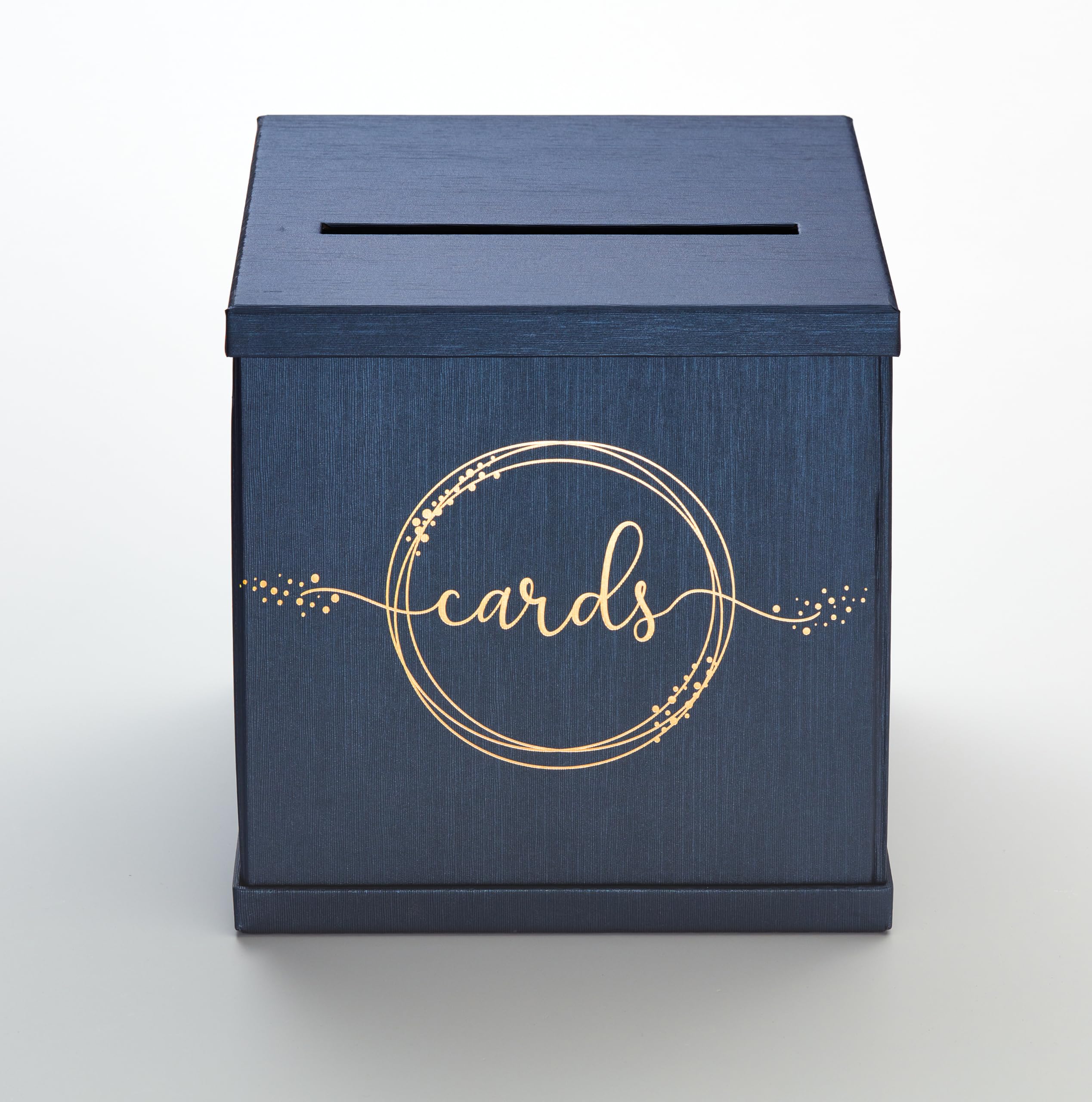 Hayley Cherie blue-gold card box size 10-inch cube