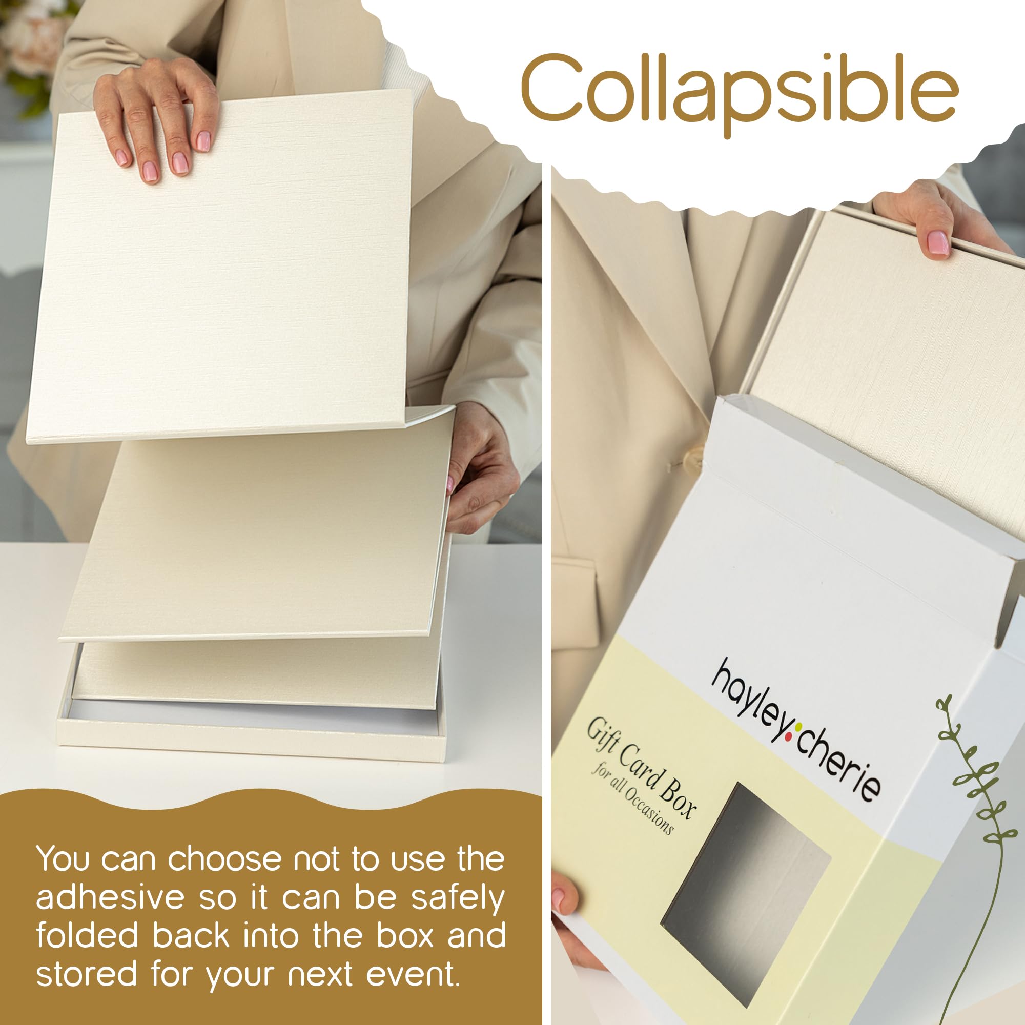Collapsible design emphasizes easy storage after the event