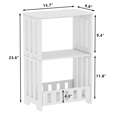 Hayofamy 3-tier shelf with vertical design, ideal as a display unit.