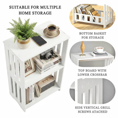 HAYOFAMY compact end table fits bedroom living room office.