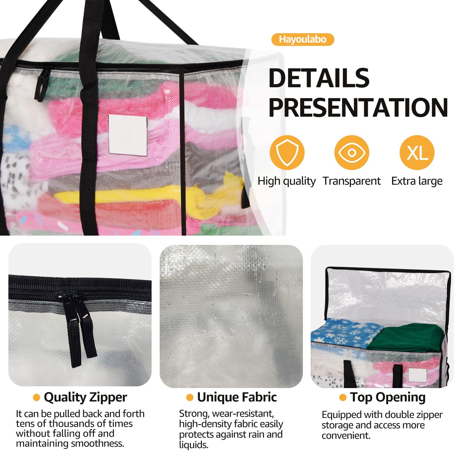 Hayoulabo 93L capacity and large dimensions aid planning and packing.