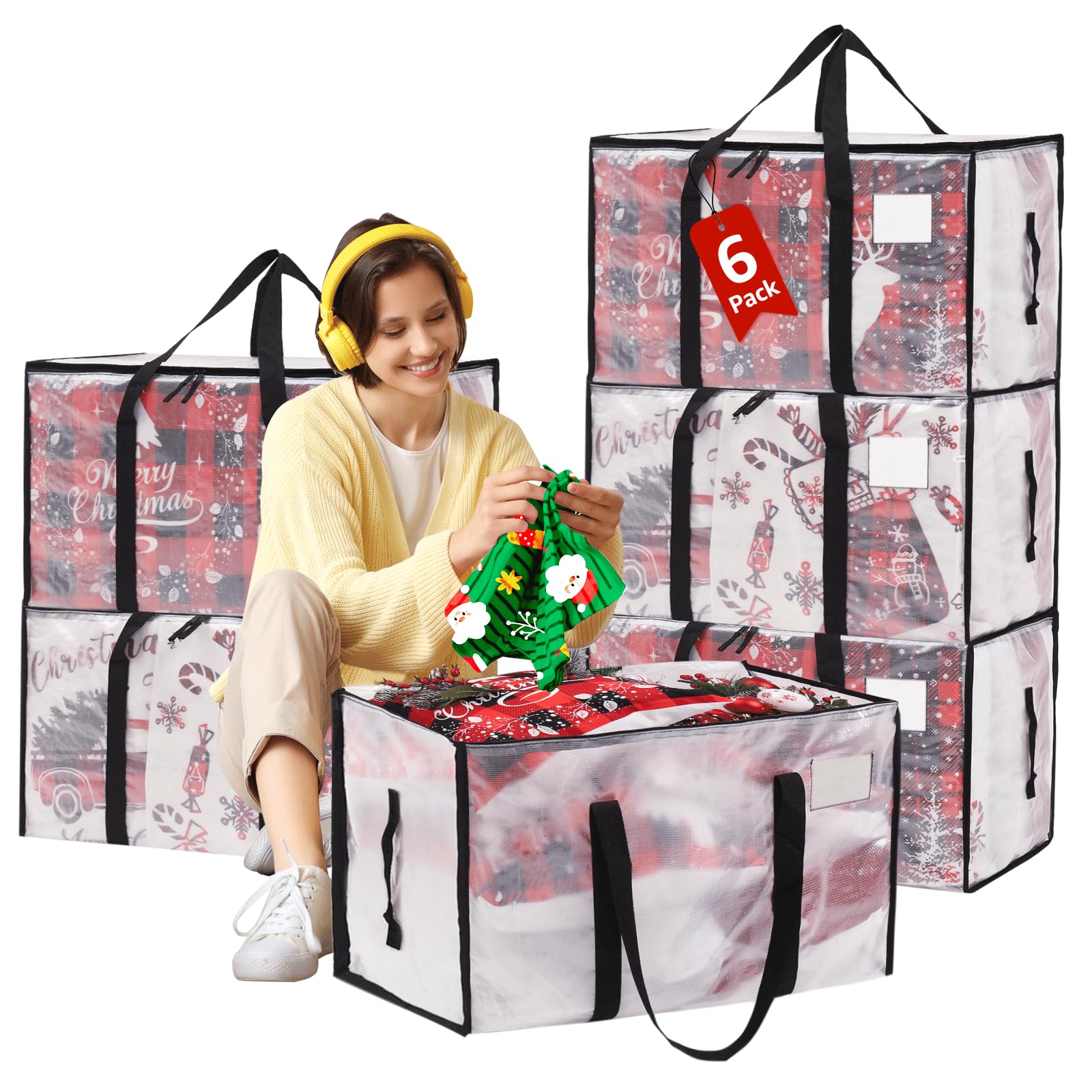Hayoulabo foldable jumbo bag shown compact for space-saving storage.