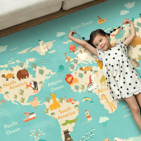 Hazo Haus 5x7 playrug non-slip back for safe exploration
