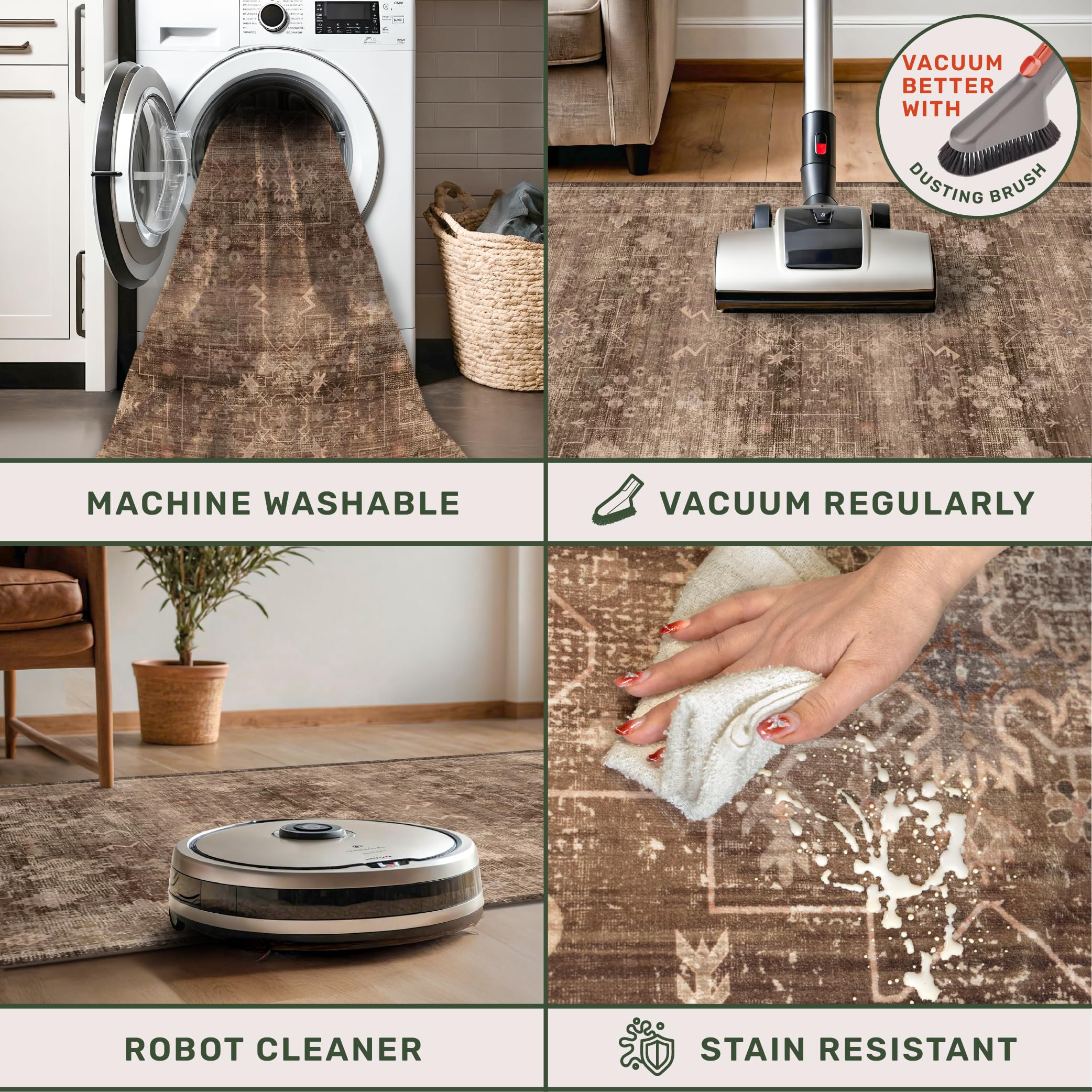 Hazo Haus bathroom rug non-slip supports safe daily footing
