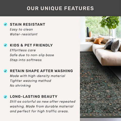 Hazo Haus bedroom vintage rug 8x10 brings warmth and classic elegance.