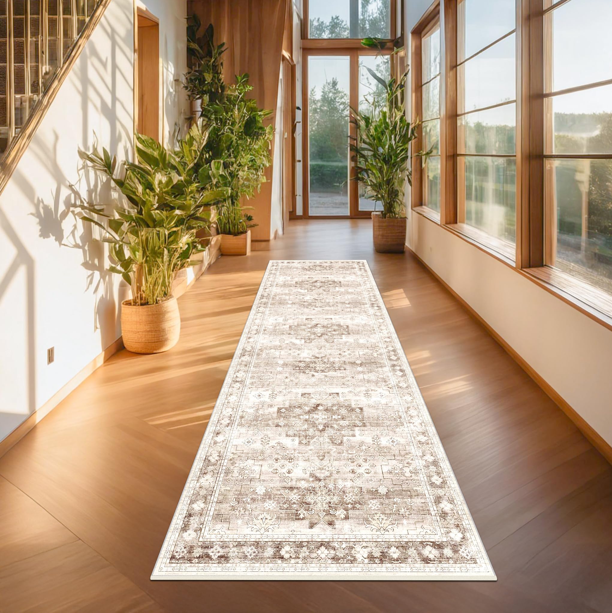 Hazo Haus tribal pattern detail adds neutral boho flair to any entry.