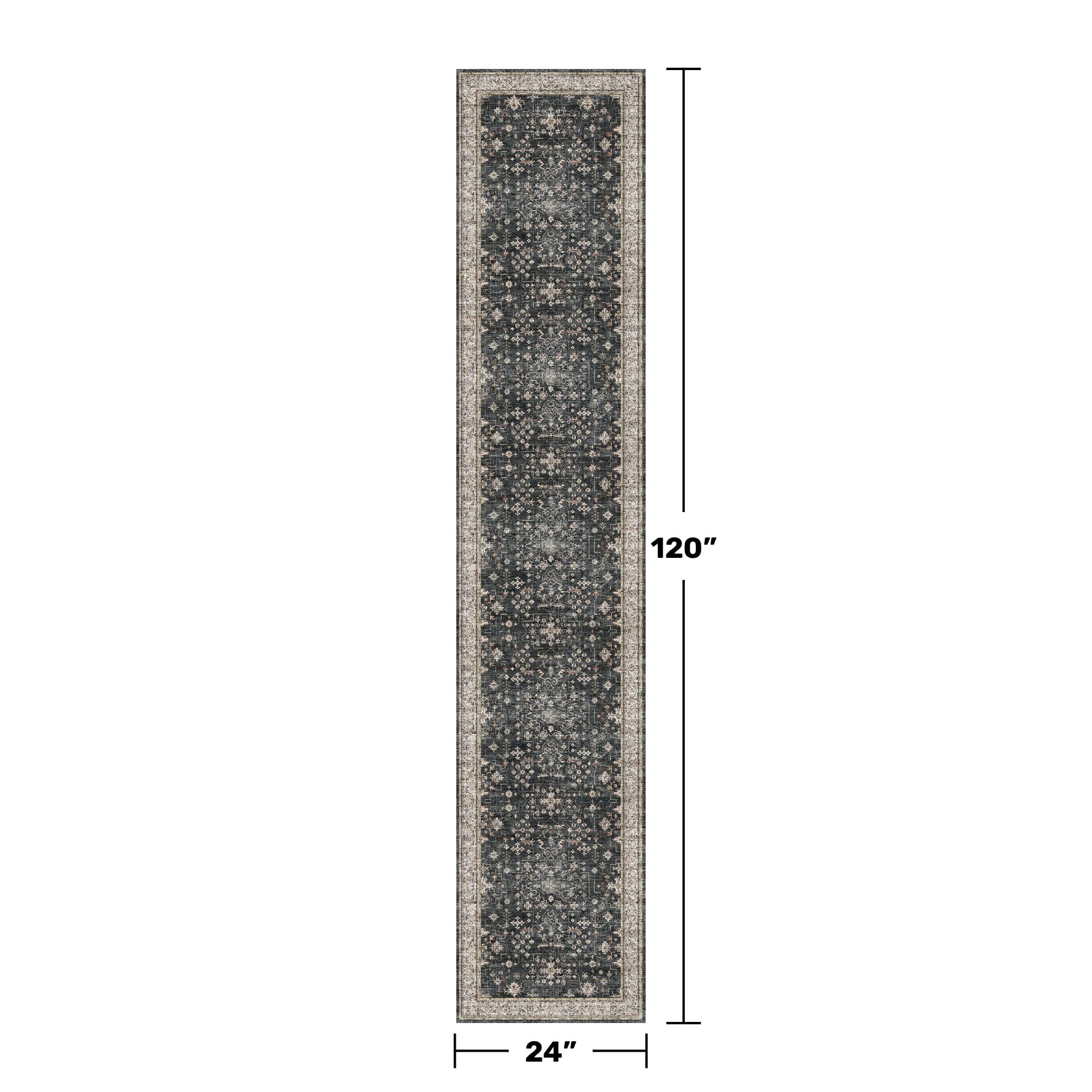 Hazo Haus rug non-slip backing provides stability on stairs.