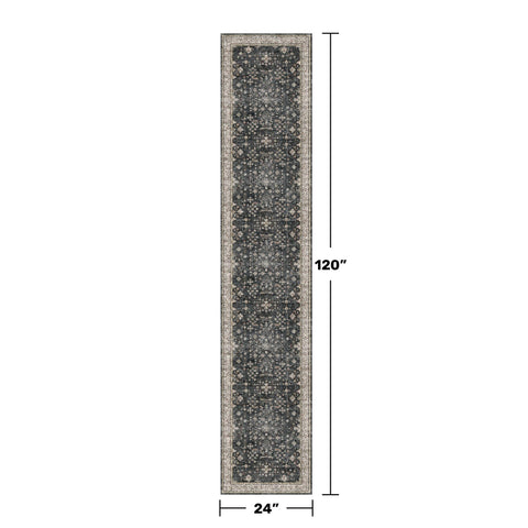 Hazo Haus rug non-slip backing provides stability on stairs.