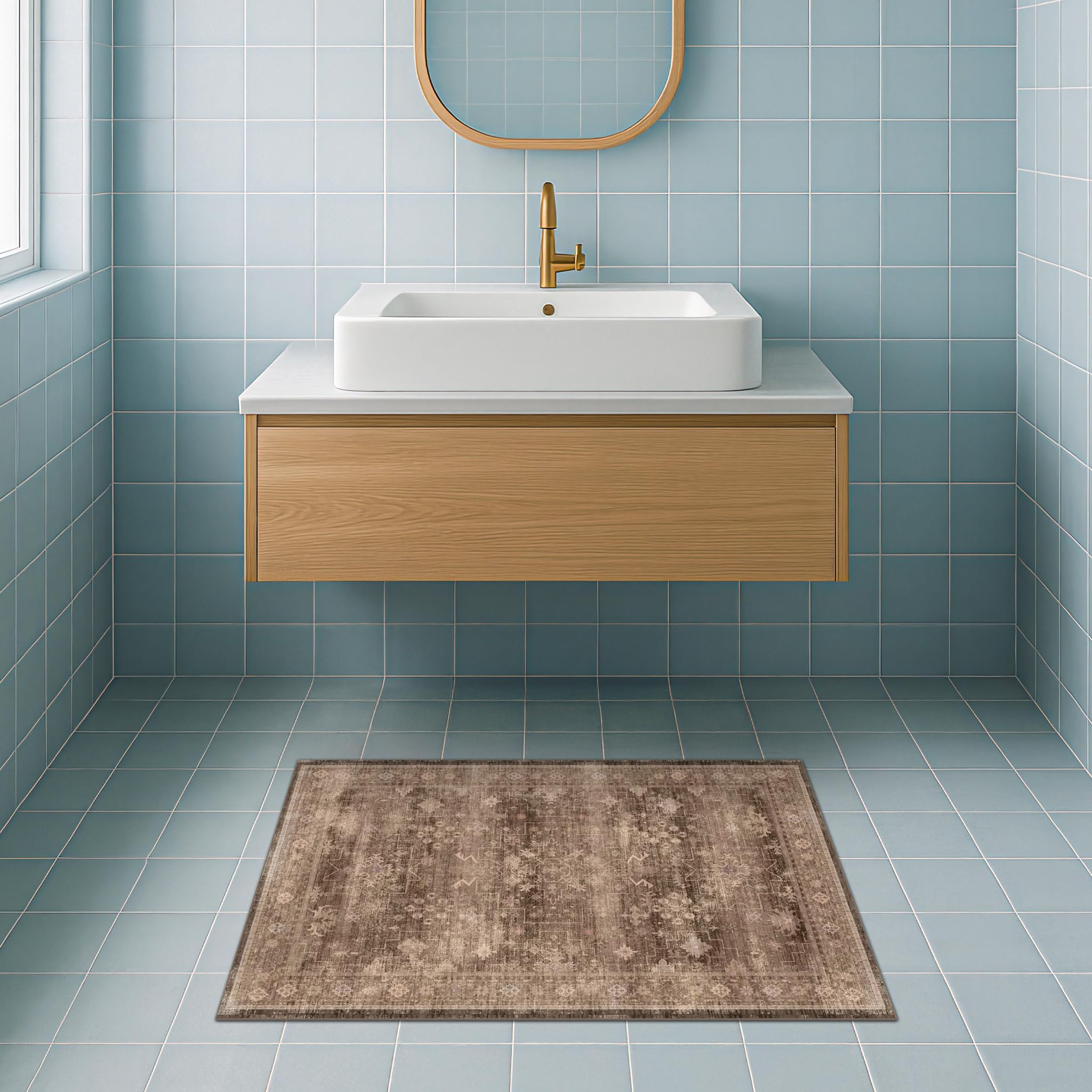 Hazo Haus boho floral pattern rug adds vintage charm to any room