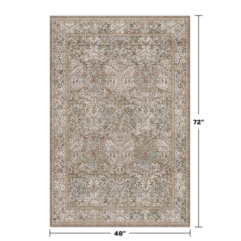 Hazo Haus Botanical Area Rug featuring bold florals, ideal for living rooms and bedrooms.