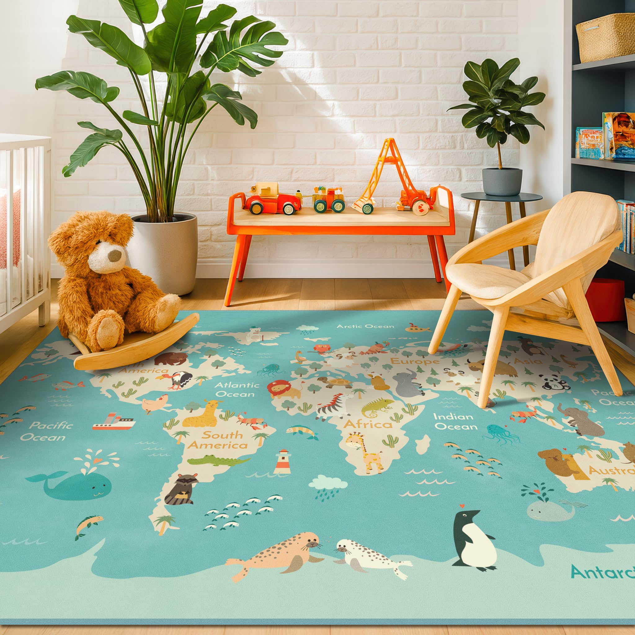 Hazo Haus illustration of continents and animals sparks imagination