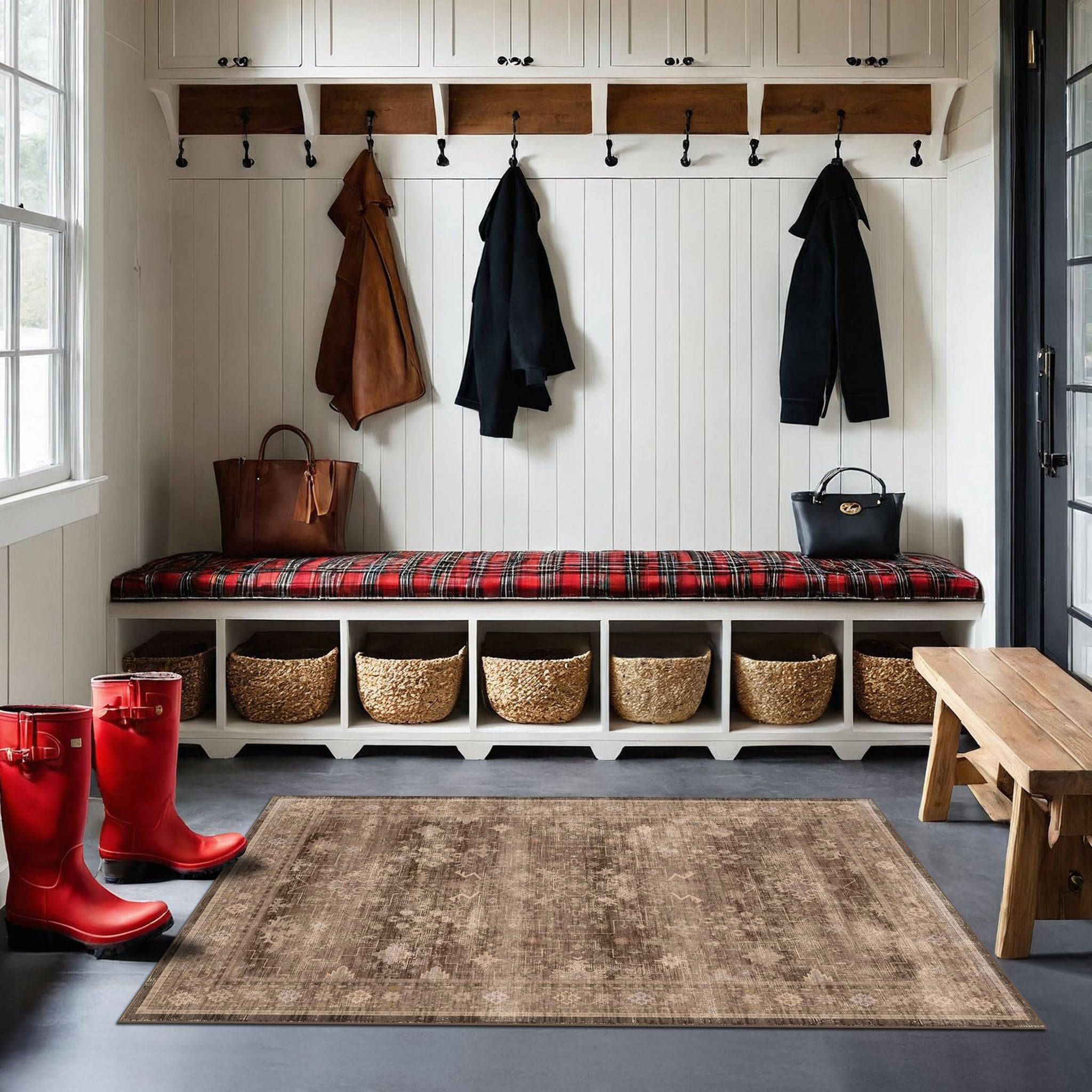 Hazo Haus door mat indoors with secure grip to prevent slips