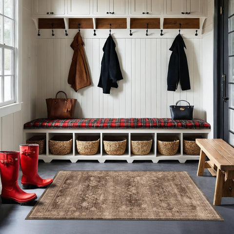 Hazo Haus door mat indoors with secure grip to prevent slips