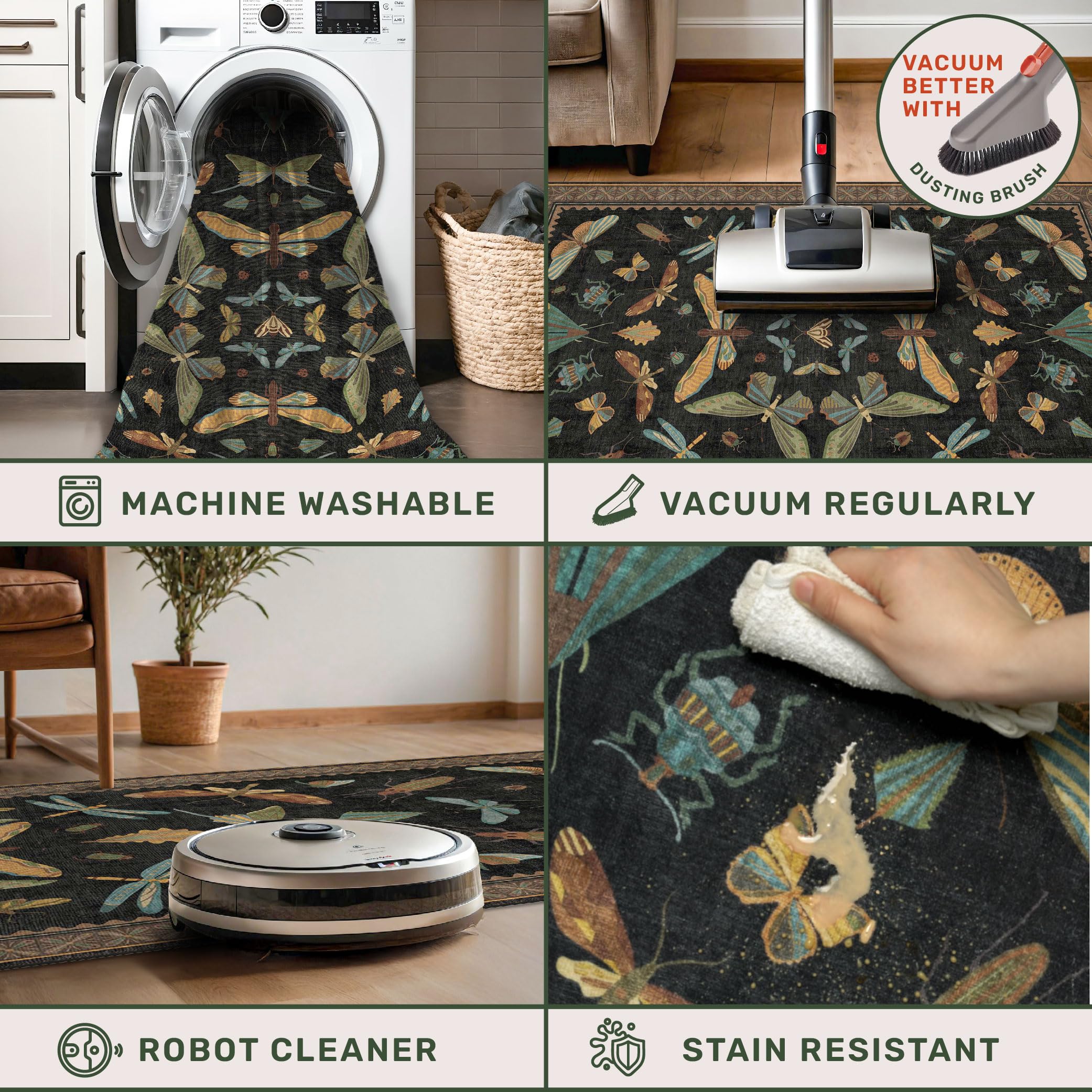 Hazo Haus eclectic vintage insect design adds boho charm.