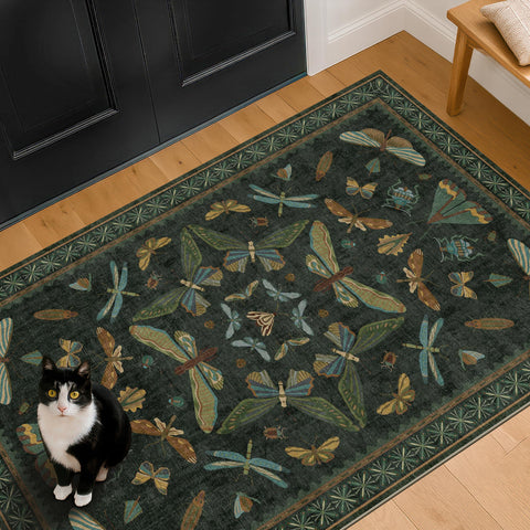 Hazo Haus easy-care rug that welcomes guests while adding woodland-inspired flair
