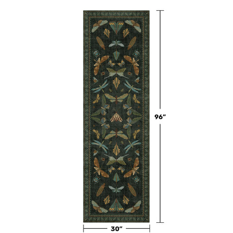 Hazo Haus entrance rug with non-slip backing maintains grip on smooth floors.