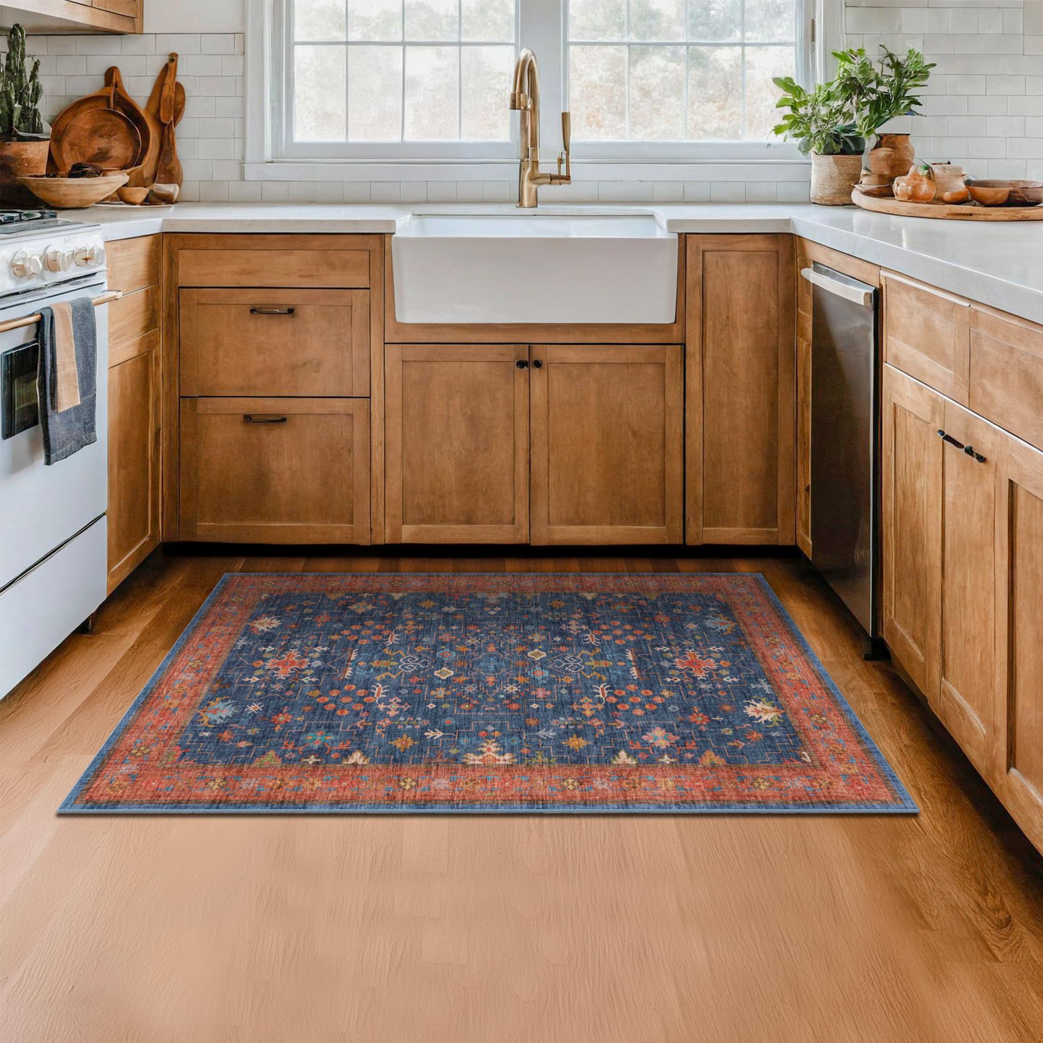 Hazo Haus entryway indoor rug complements busy foyers with durable style.