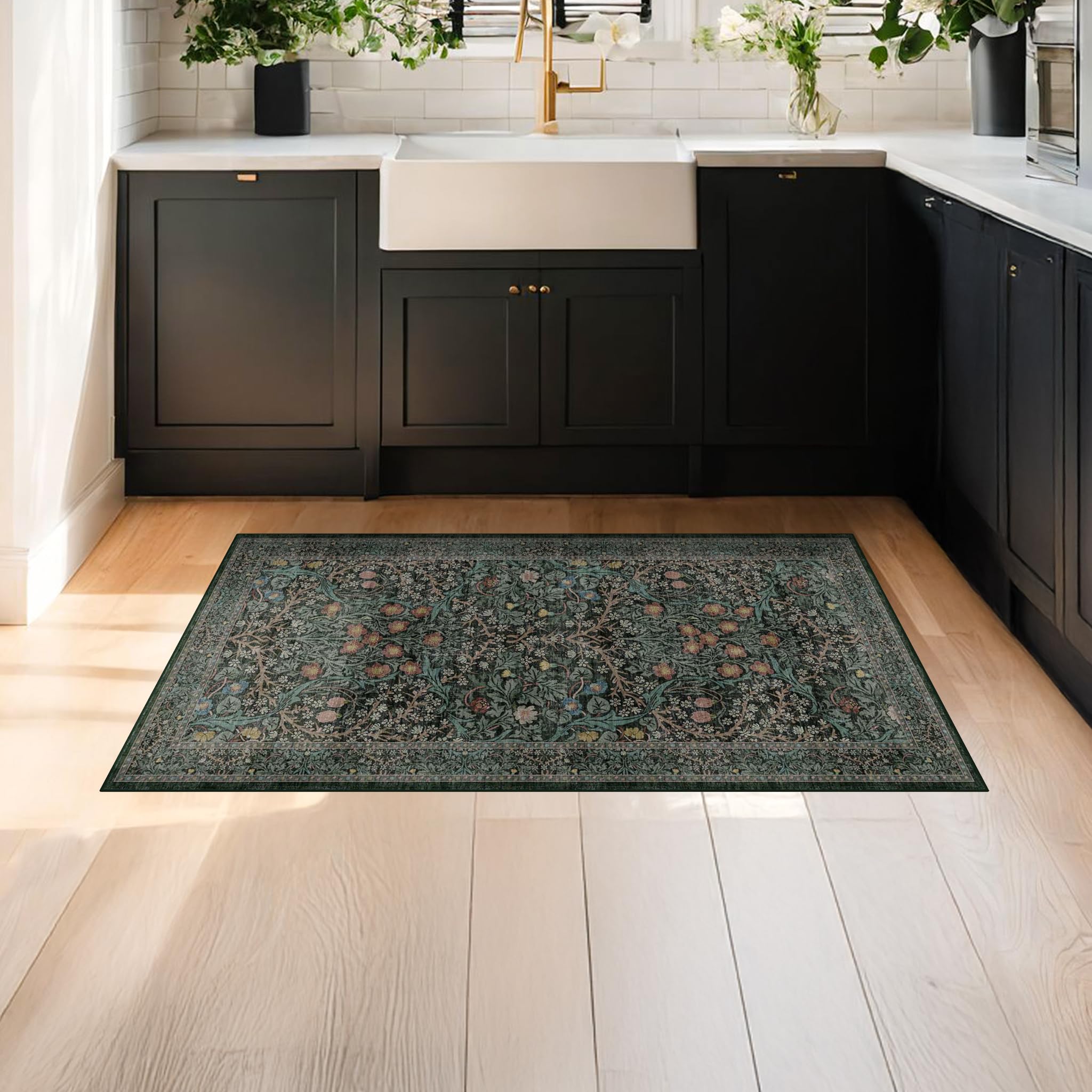 Hazo Haus entryway rug with non-slip backing for secure floors.