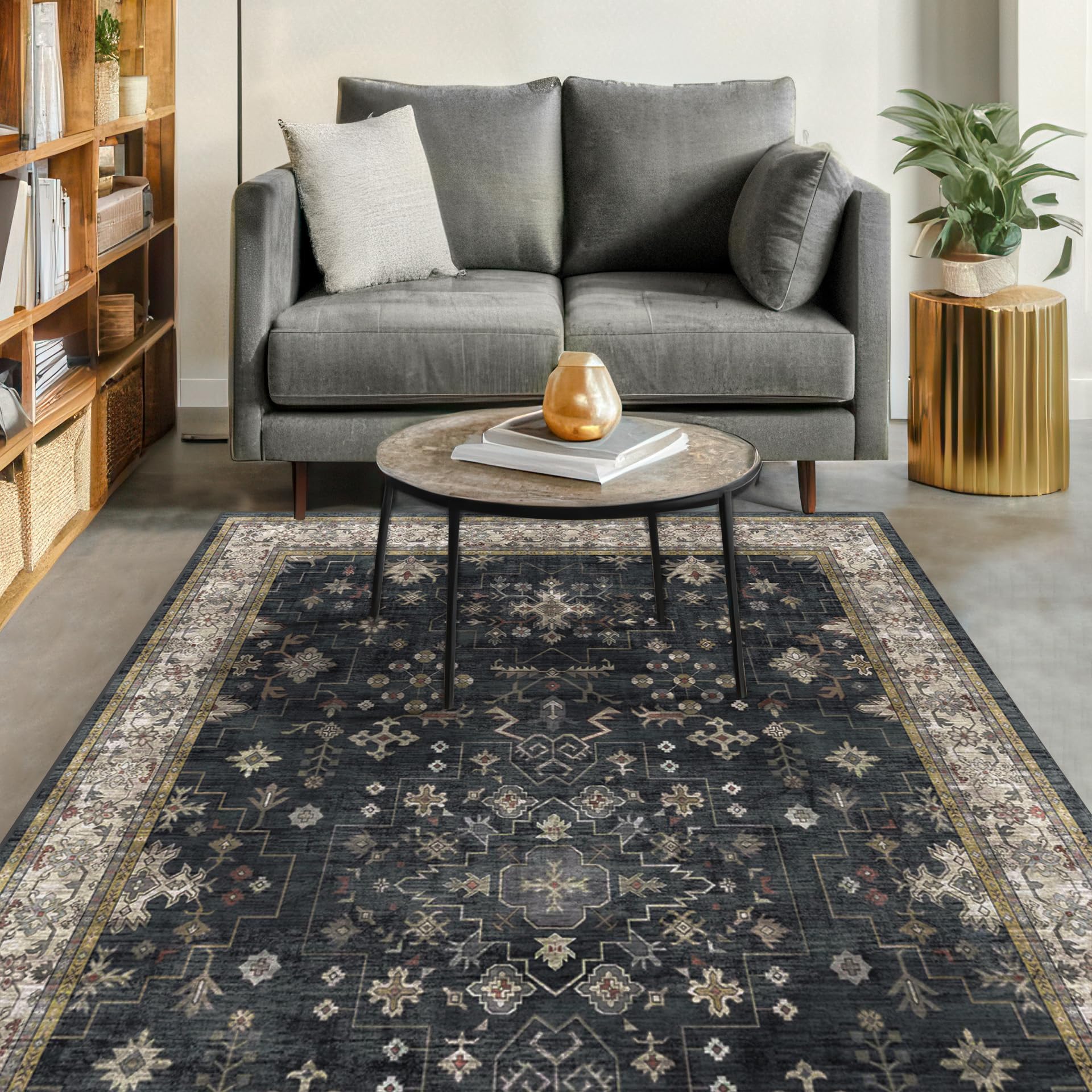 Hazo Haus 5x7 bedroom rug anchors cozy aesthetic.
