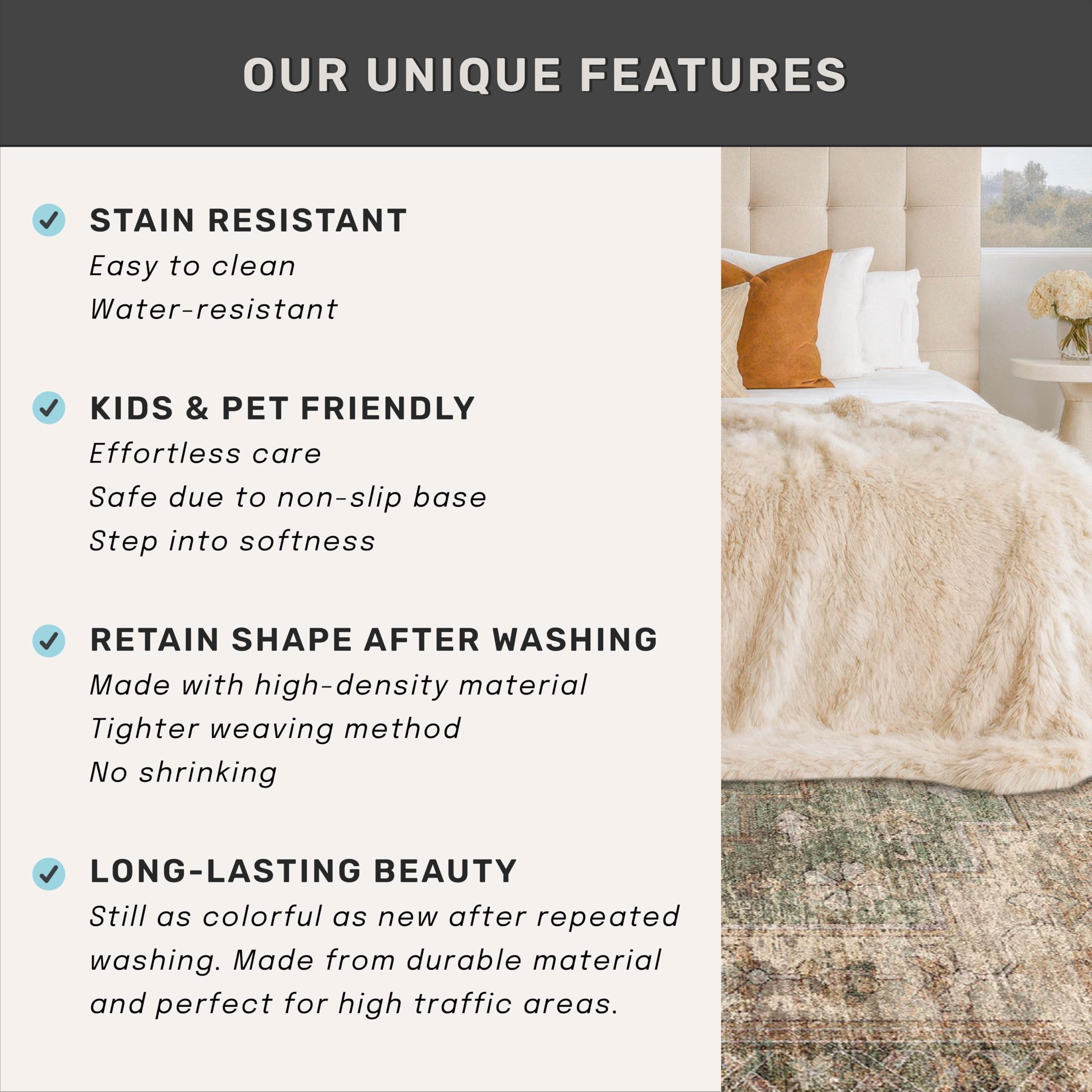 Hazo Haus rug colorways include sage greens and warm browns for styling.