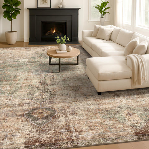 Hazo Haus rug in a living room setup complements casual and formal spaces.