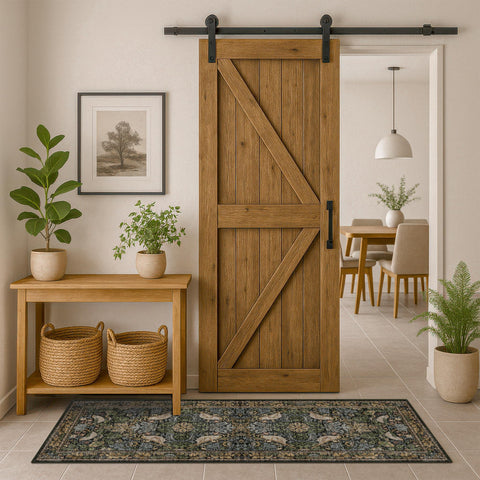 Hazo Haus Floral Kitchen Runner pet-friendly design, resists hair and stains for busy homes