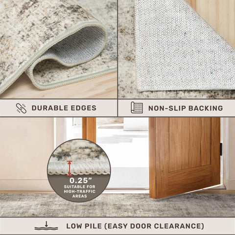 Hazo Haus easy care rug can handle regular washing for busy households.
